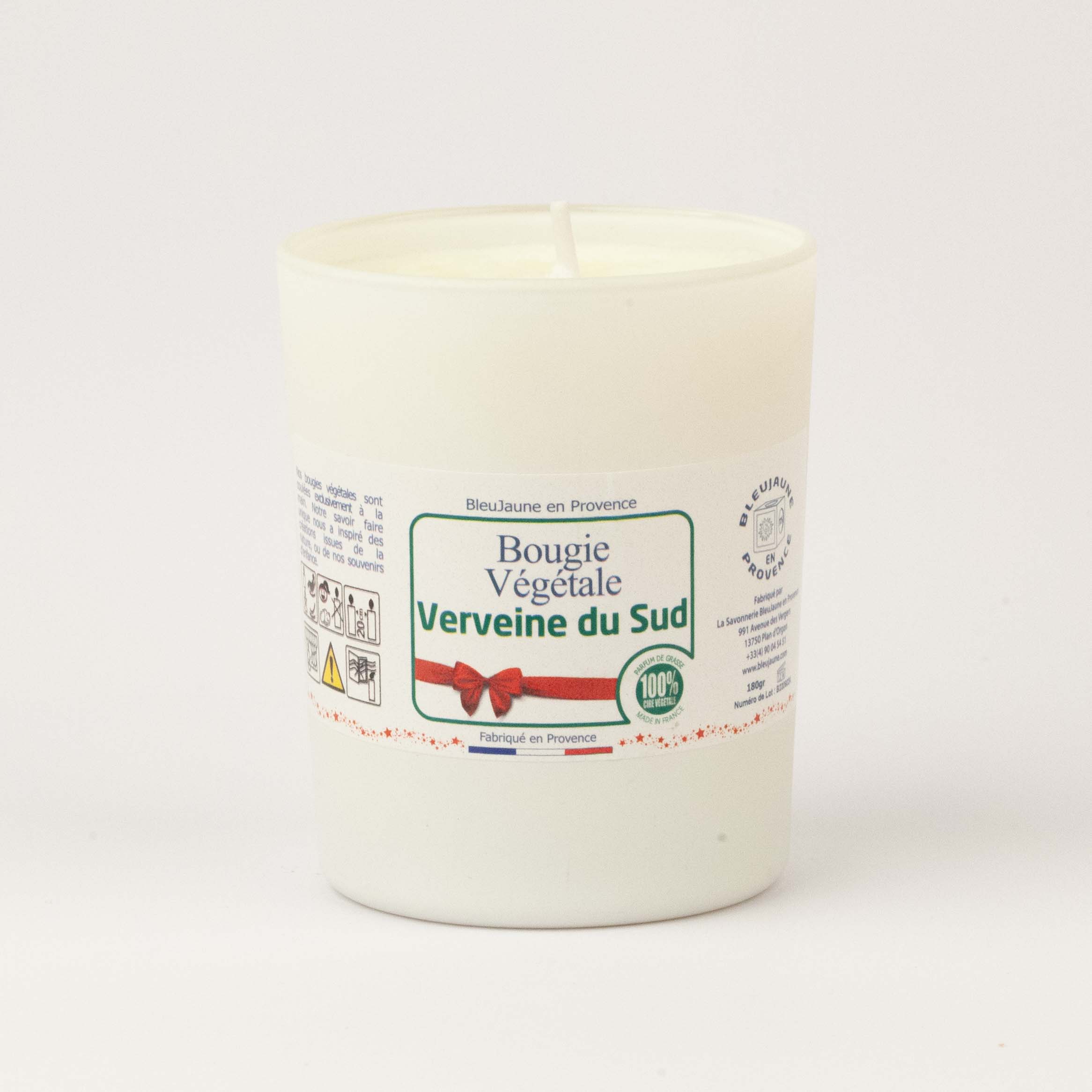 BOUGIE VERVEINE 100% VÉGÉTALE 180GR