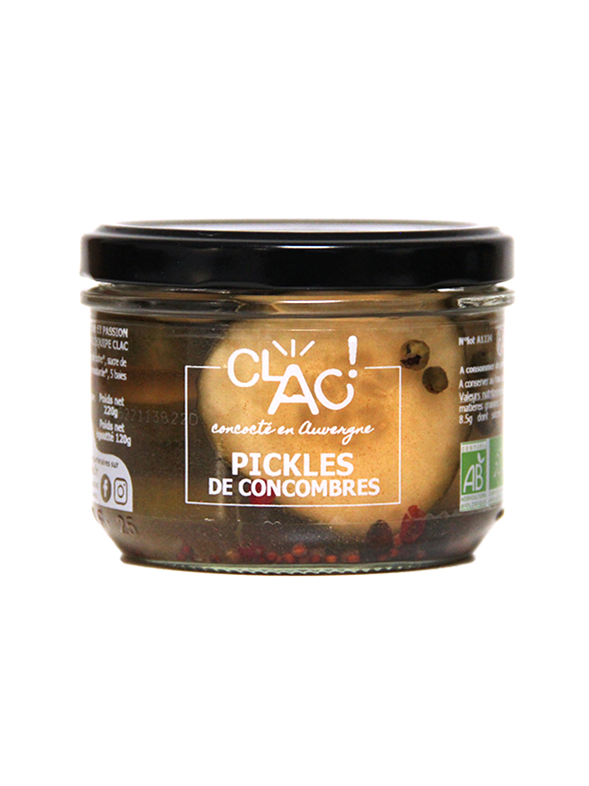 PICKLES DE CONCOMBRES BIO 220G