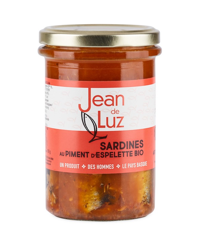 SARDINES HUILE D'OLIVE PIMENT D'ESPELETTE AOP BIO 270G