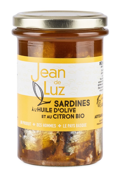 SARDINES HUILE D'OLIVE CITRON BIO 270G